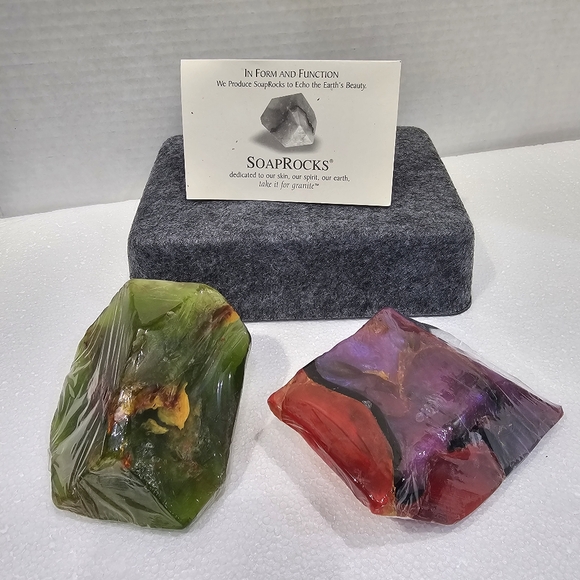 SOAP ROCKS from T.S. Pink Corp Other - SOAP ROCKS Made In The USA FIRE OPAL & TSAVORITE GREEN GARNET Gift for Her